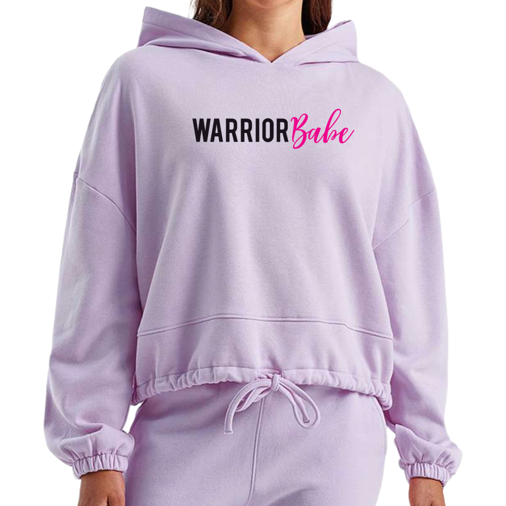 WarriorBabe Cropped Lilac Hoodie