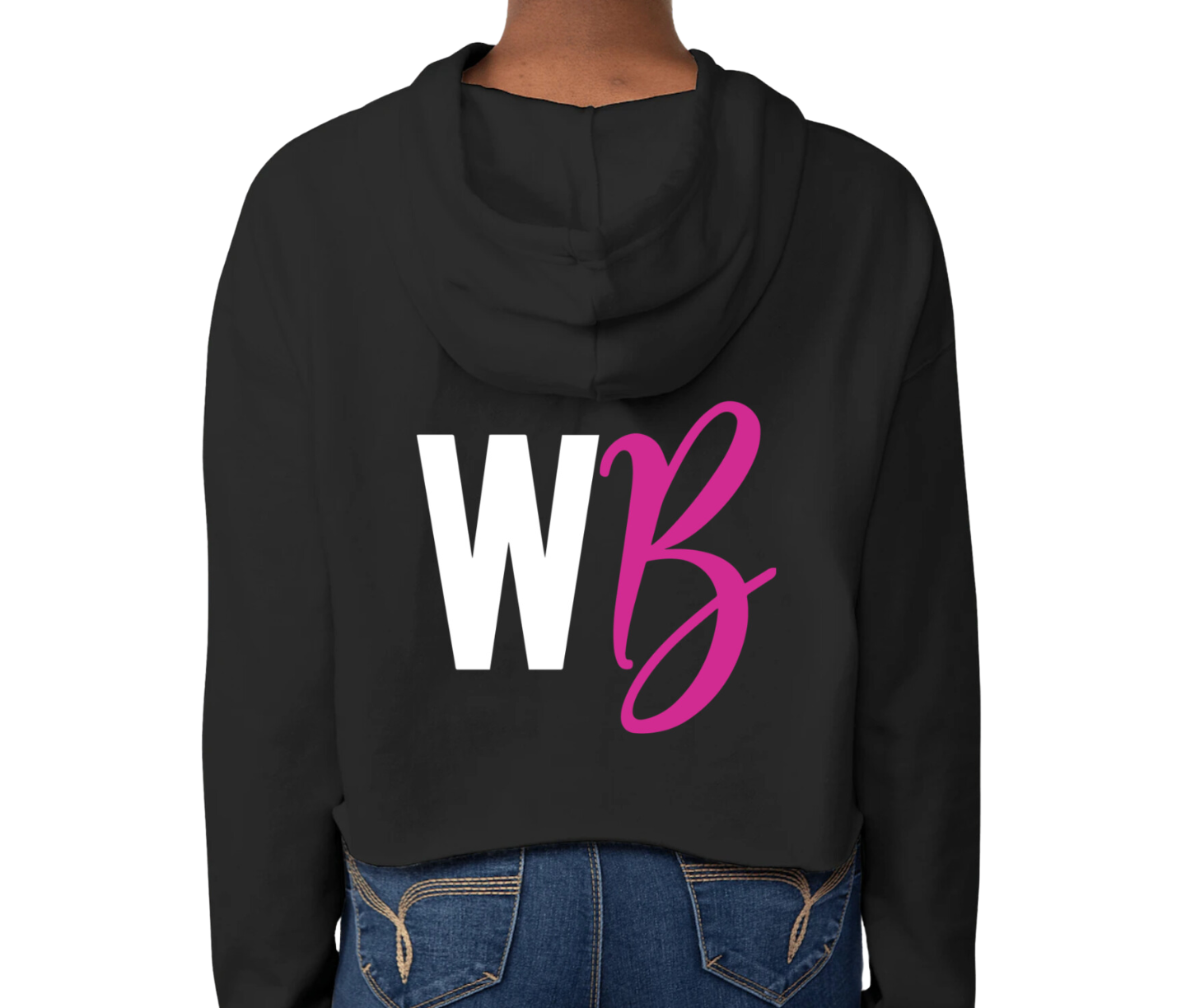 WarriorBabe Cropped Black Hoodie